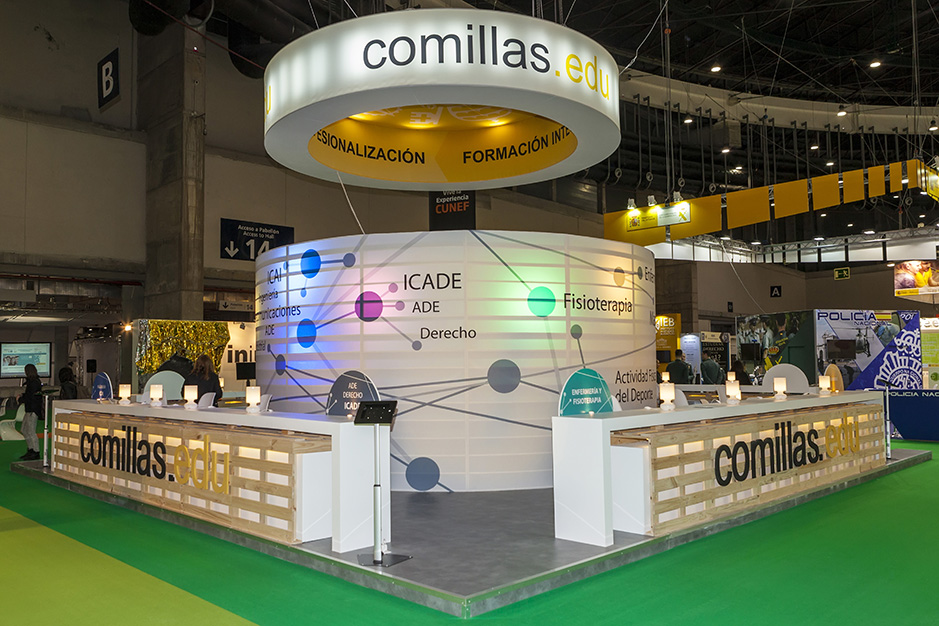 DESIGN AND CONSTRUCTION of a BOOTH for  UP COMILLAS AULA IFEMA MADRID ESPAÑA